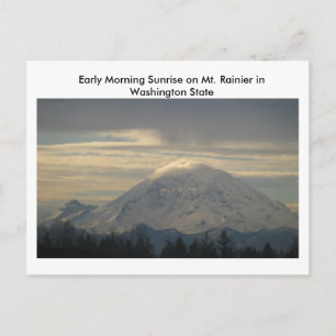 Mt. Rainier in Washington State Postcard