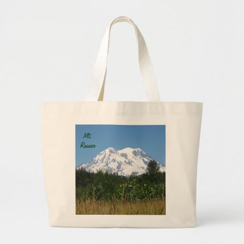 Mt Rainier Large Tote Bag