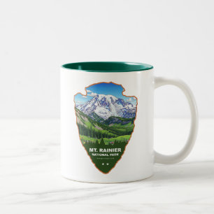 Mt. Rainier National Park Arrowhead Two-Tone Coffee Mug