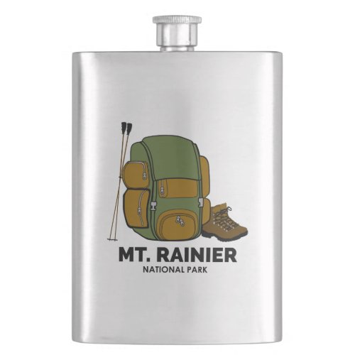 Mt Rainier National Park Backpack Flask