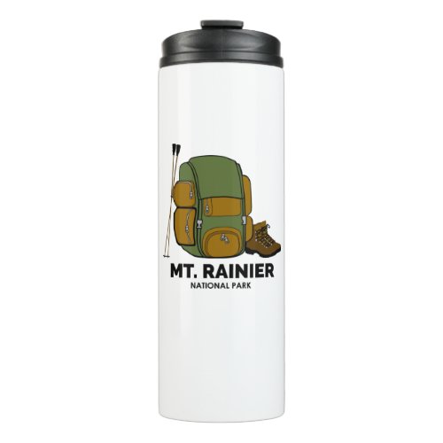 Mt Rainier National Park Backpack Thermal Tumbler