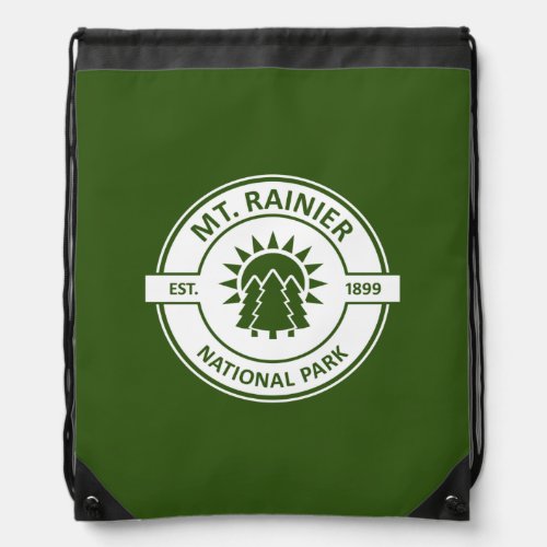 Mt Rainier National Park Drawstring Bag