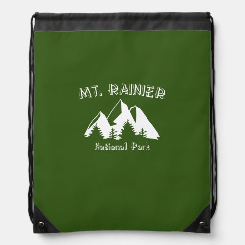 Mt Rainier National Park Drawstring Bag