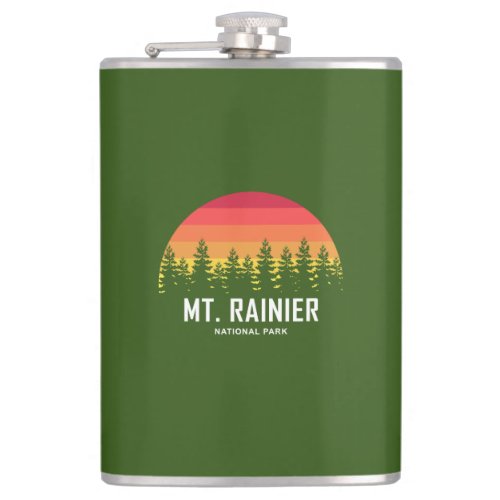 Mt Rainier National Park Flask