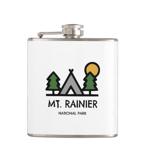 Mt Rainier National Park Flask