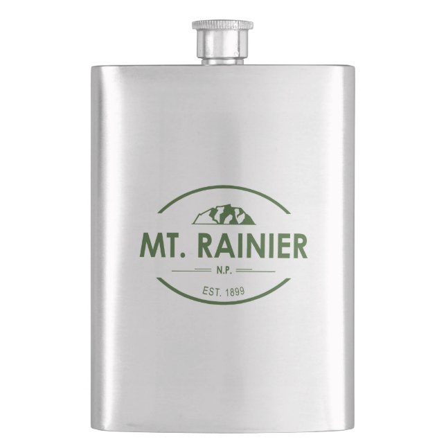 Mt. Rainier National Park Flask (Front)