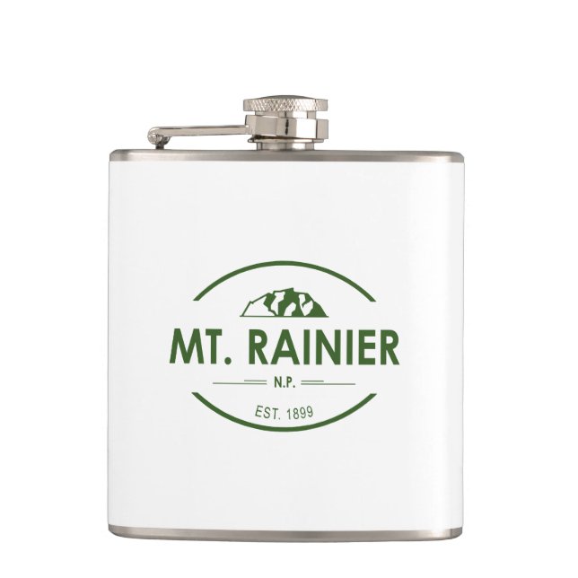 Mt. Rainier National Park Flask (Front)