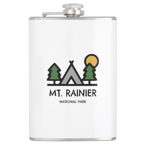 Mt Rainier National Park Flask