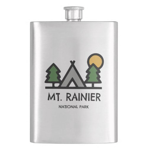 Mt Rainier National Park Flask