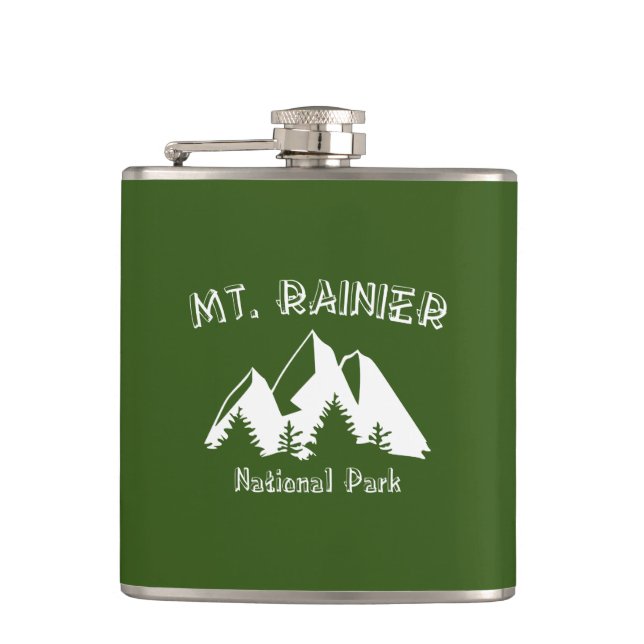 Mt. Rainier National Park Flask (Front)