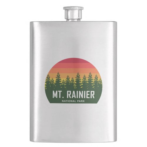 Mt Rainier National Park Flask