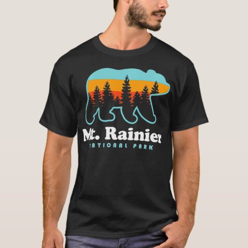 Mt Rainier National Park Hikes Washington Bear  T_Shirt