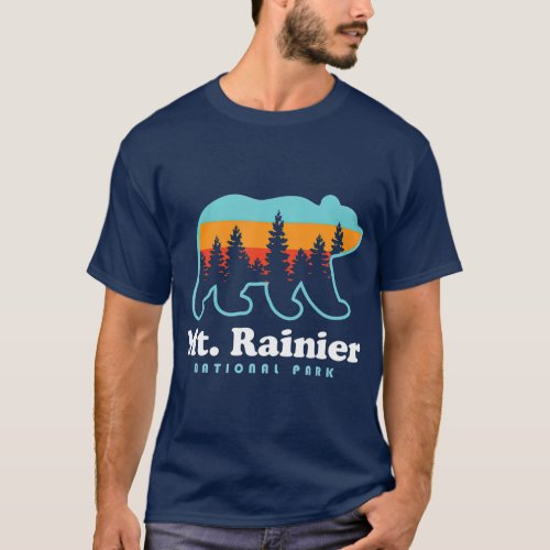 Mt Rainier National Park Hikes Washington Bear T_Shirt