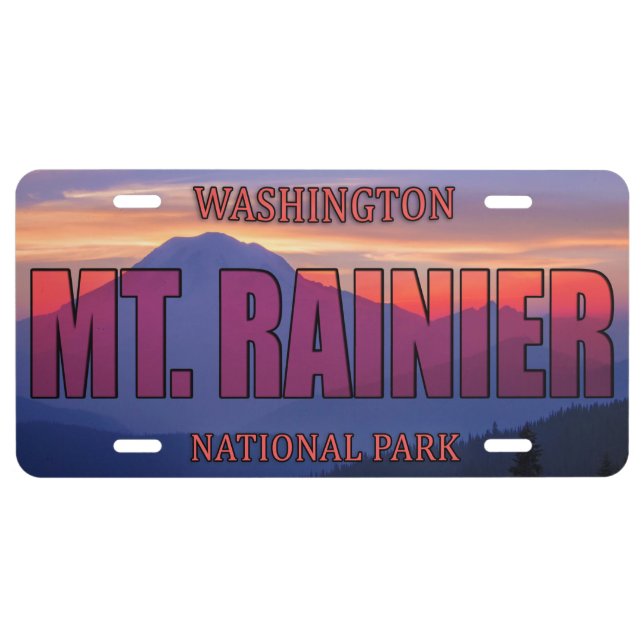 Mt. Rainier National Park License Plate (Front)