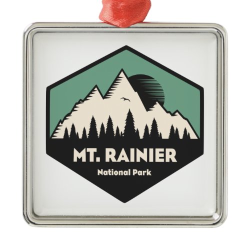 Mt. Rainier National Park Metal Ornament