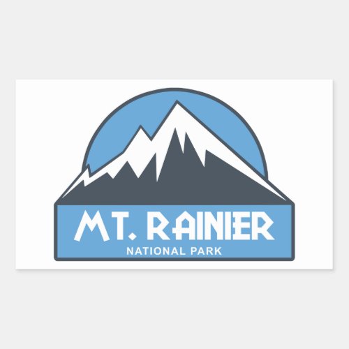 Mt Rainier National Park Rectangular Sticker