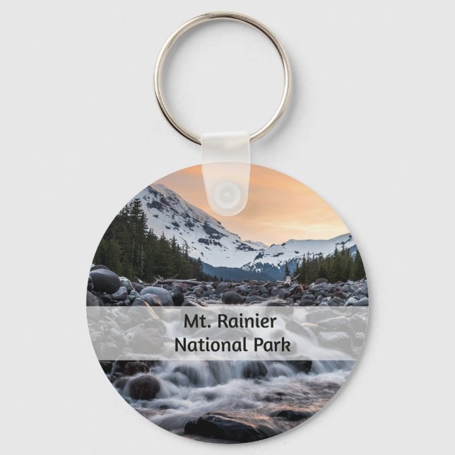 Mt. Rainier National Park Souvenir  Keychain (Front)