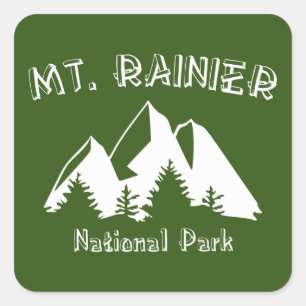 Mt. Rainier National Park Square Sticker