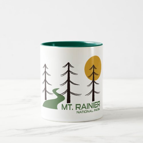 Mt Rainier National Park Trail Two_Tone Coffee Mug