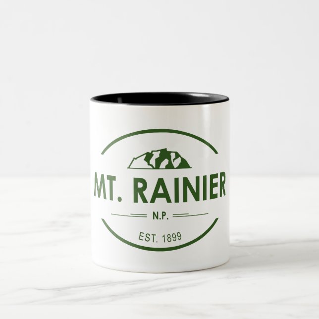 Mt. Rainier National Park Two-Tone Coffee Mug (Center)