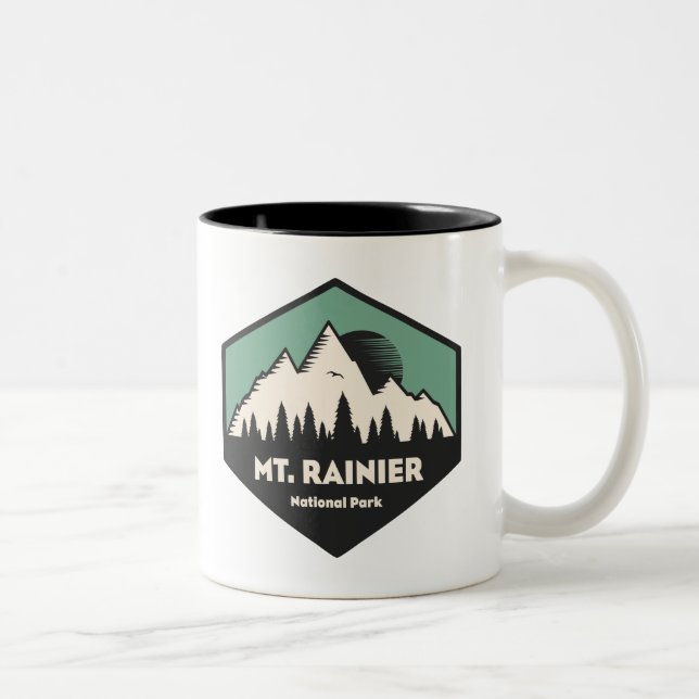 Mt. Rainier National Park Two-Tone Coffee Mug (Right)