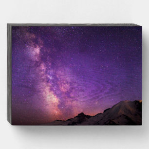 Mt. Rainier National Park Washington State Wooden Box Sign