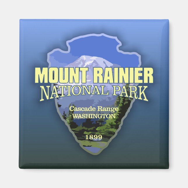 Mt Rainier NP (arrowhead) Magnet (Front)