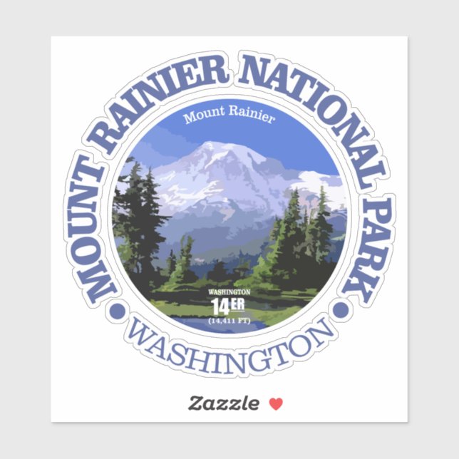 Mt Rainier NP Sticker (Sheet)