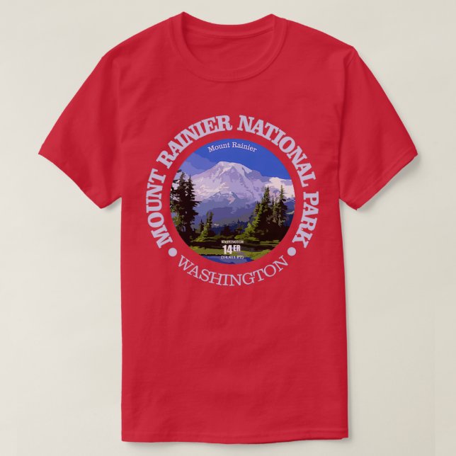 Mt Rainier NP T-Shirt (Design Front)