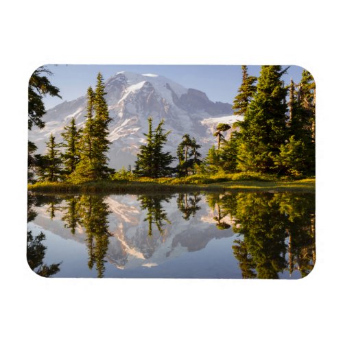 Mt Rainier reflected in a tarn near Plummer Peak Magnet