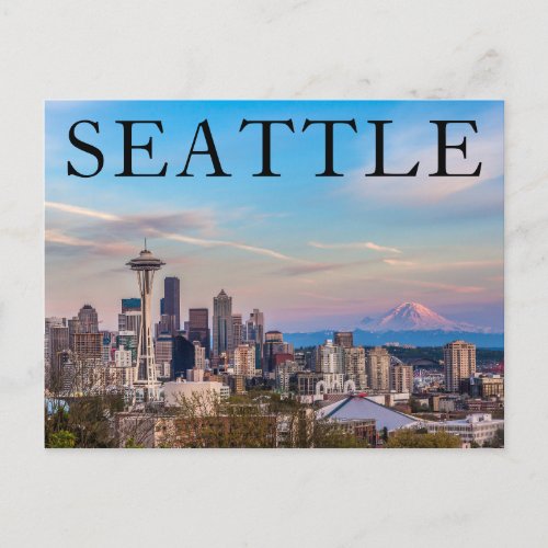 Mt Rainier  Seattle Washington Postcard