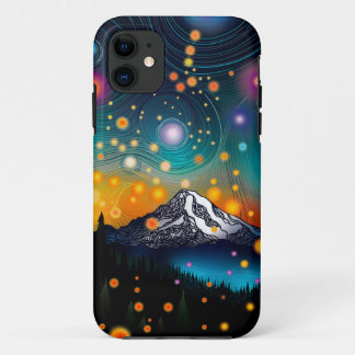 Mt. Rainier Starry Sky iPhone 11 Case