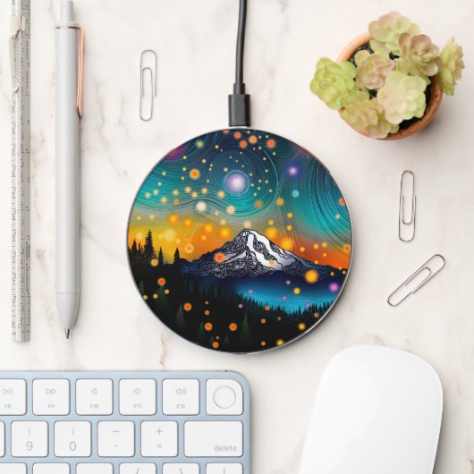 Mt. Rainier Starry Sky Wireless Charger (Desk)