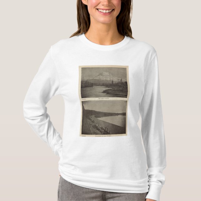 Mt Rainier Steilacoom Beach T-Shirt (Front)