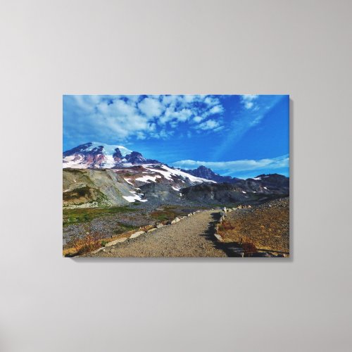 Mt Rainier Stretched Canvas Print