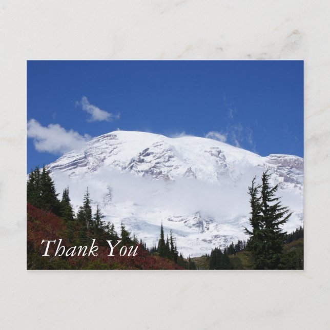 Mt Rainier Thank You Postcard (Front)