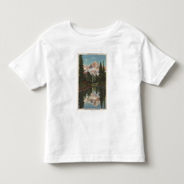 Mt. Rainier, WA - Mirror Lake with Mt. Reflectio Toddler T-shirt (Front)