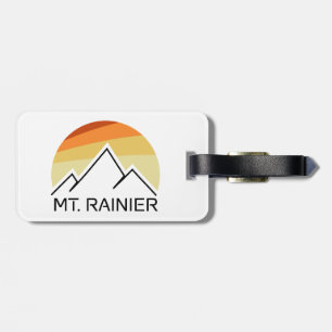 Mt. Rainier Washington Retro Luggage Tag