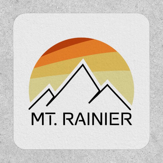 Mt. Rainier Washington Retro Patch (Front)