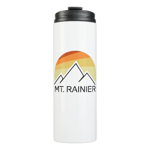 Mt Rainier Washington Retro Thermal Tumbler