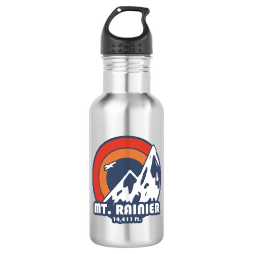 Mt Rainier Washington Sun Eagle Stainless Steel Water Bottle