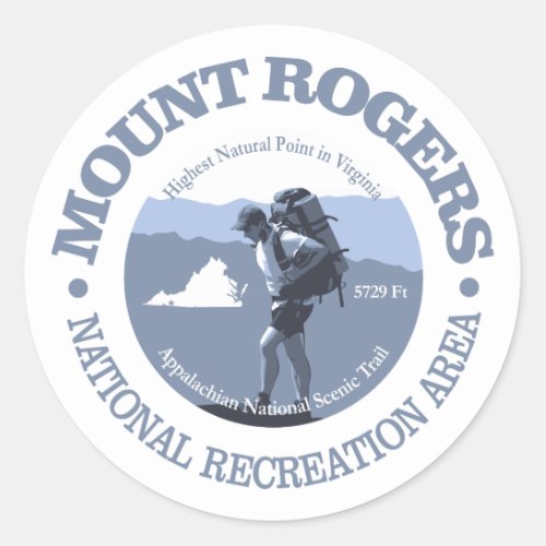 Mt Rogers NRA Classic Round Sticker