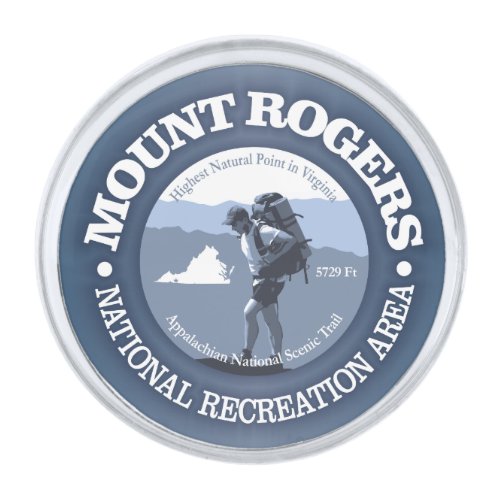 Mt Rogers NRA Silver Finish Lapel Pin