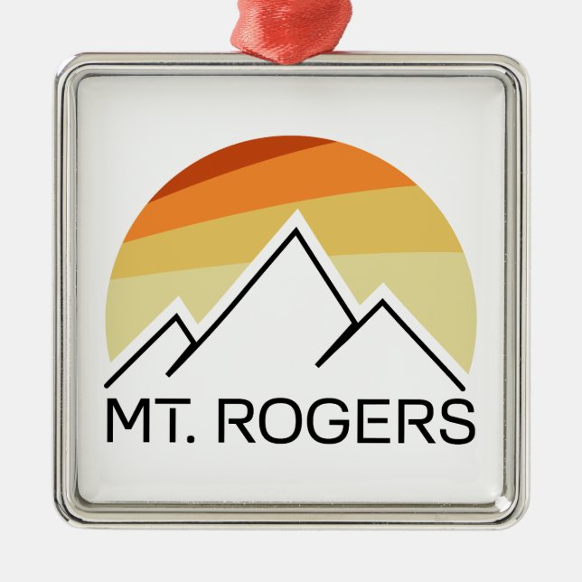 Mt. Rogers Virginia Retro Metal Ornament (Front)