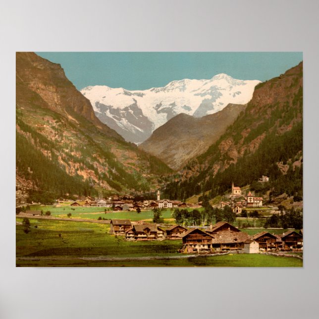 Mt Rosa Monte Rosa Gressoney Italy Poster (Front)
