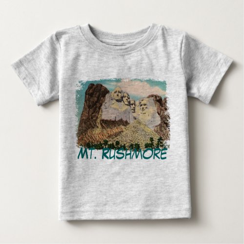 Mt Rushmore Painted Baby Shirt