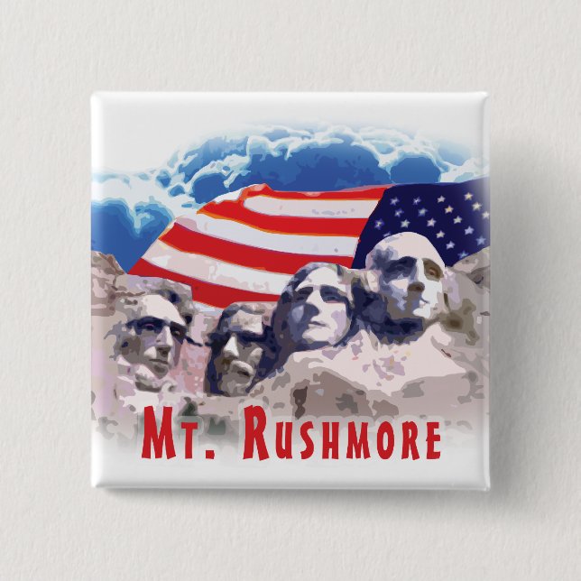 Mt. Rushmore Pinback Button (Front)