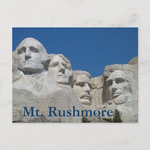 Mt Rushmore Postcard