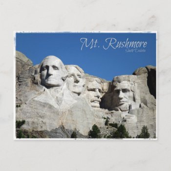 Mt. Rushmore Postcard by rdwnggrl at Zazzle