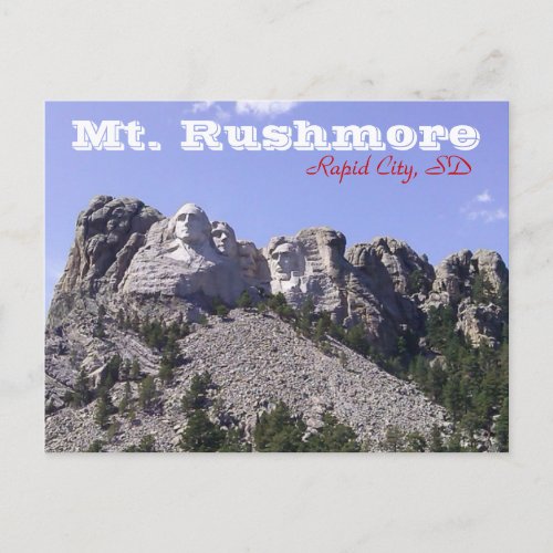 Mt Rushmore Postcard